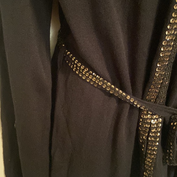BCBG Max Azria Black Sequined Cardigan - Picture 4 of 9